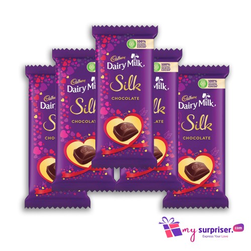 Cadbury Dairy Milk Silk Valentine Chocolate Bar- 5 x 60 g