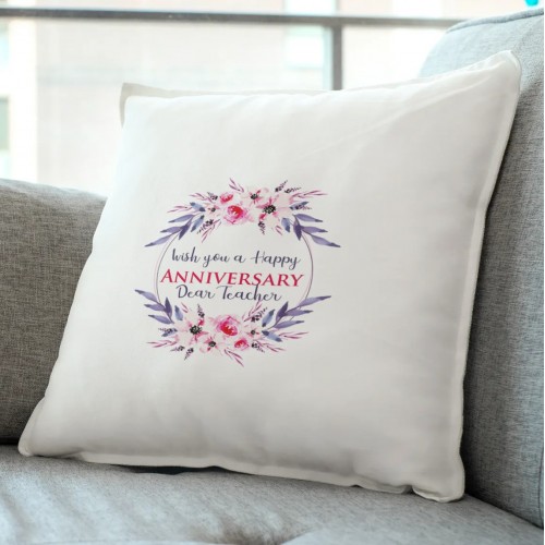 Happy anniversary dear teacher pillow