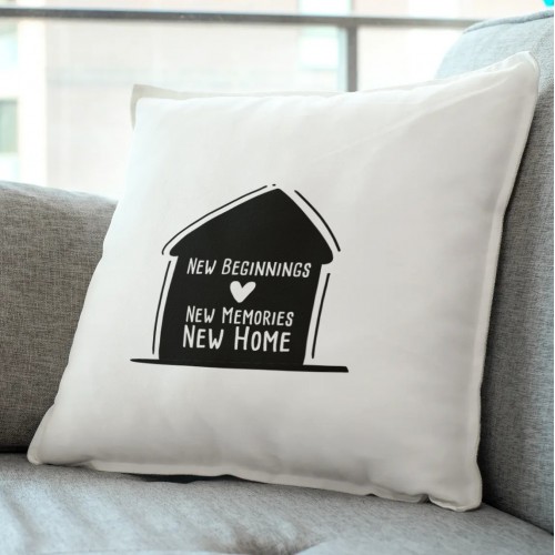 new beginnings new memories new home pillow